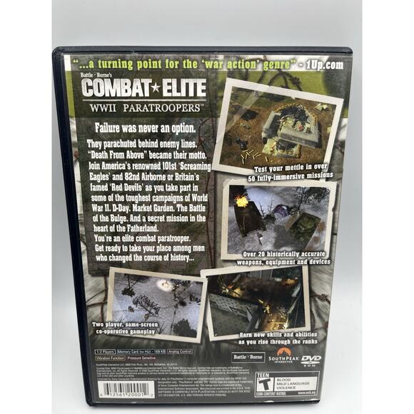 Combat Elite WWII Paratroopers PS2 - TESTED WORKING - CIB - Picture 3 of 9